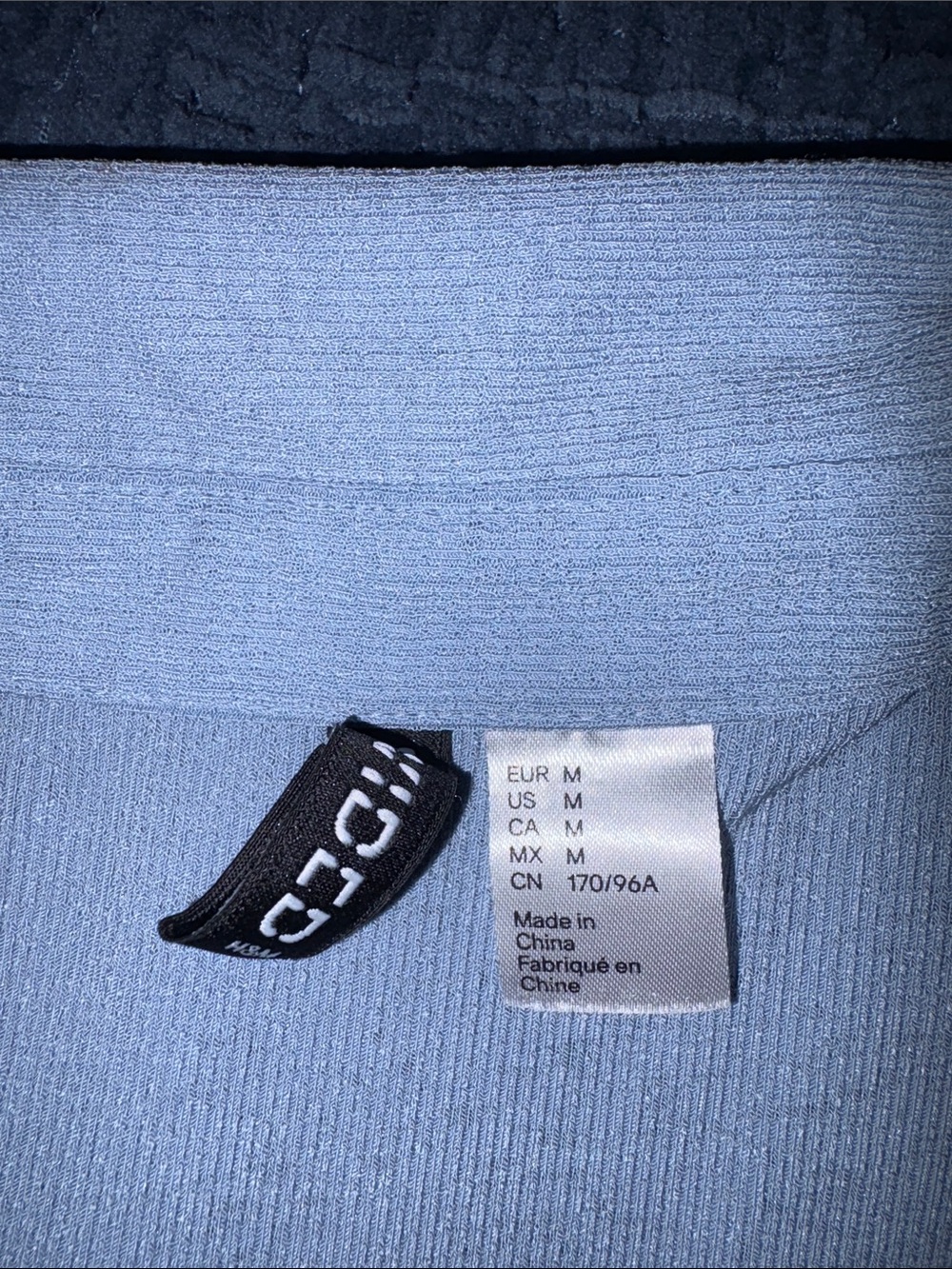 H&M Sky Blue Ruched Collared Mini Dress - Picture 3 of 3